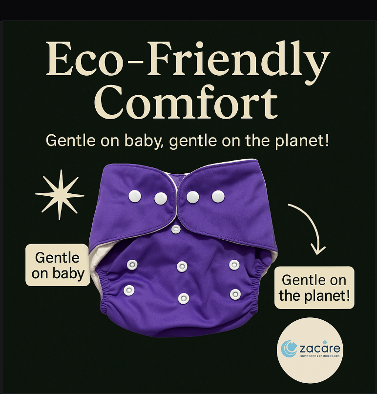Zacare EcoComfort Washable Baby Cloth Diapers – Reusable & Adorable