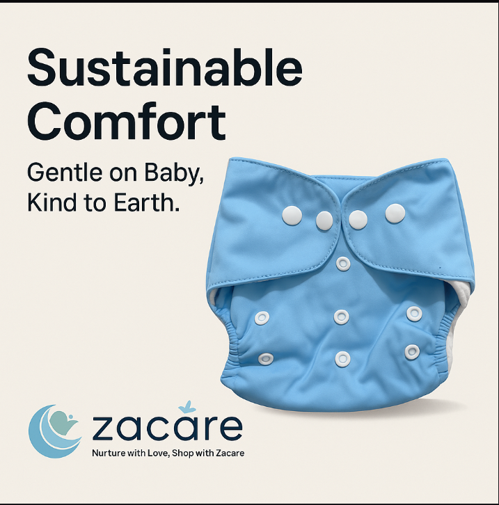 Zacare EcoComfort Washable Baby Cloth Diapers – Reusable & Adorable