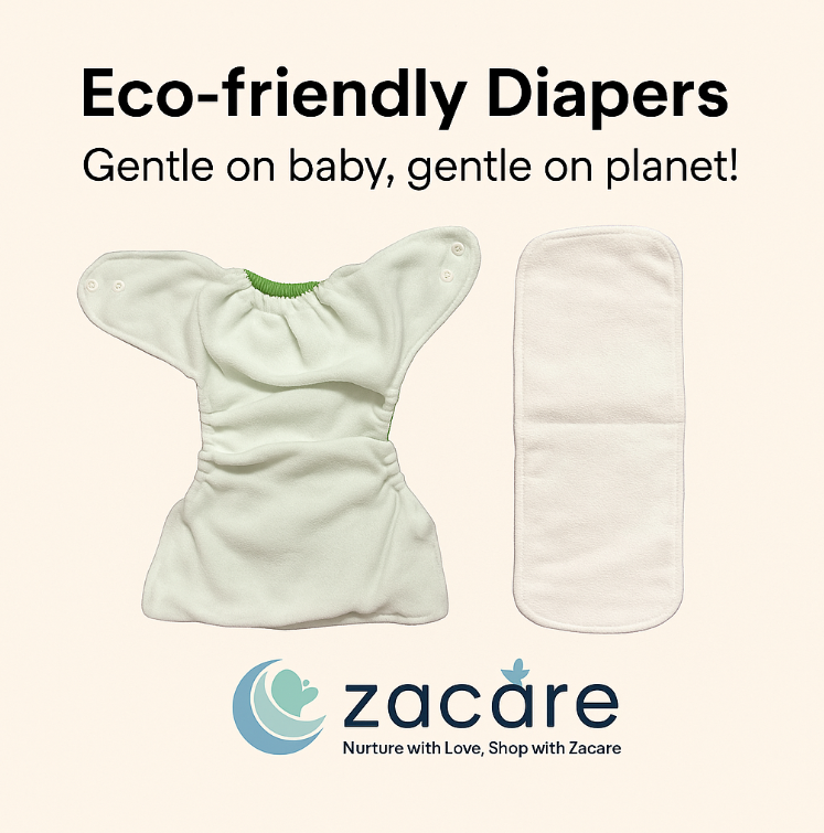 Zacare EcoComfort Washable Baby Cloth Diapers – Reusable & Adorable